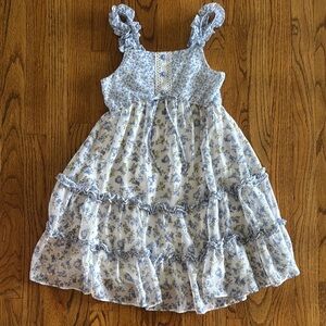 Floral Blue Kids Dress